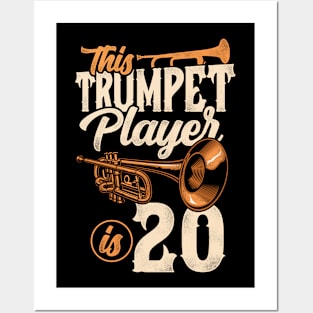 This Trumpet Player Is 20 Trumpeter 20th Birthday Posters and Art